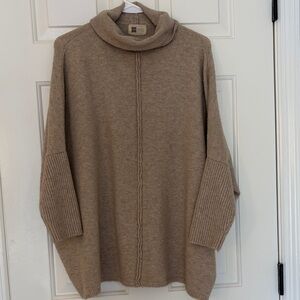 Cozy Tan Cowl Neck Sweater